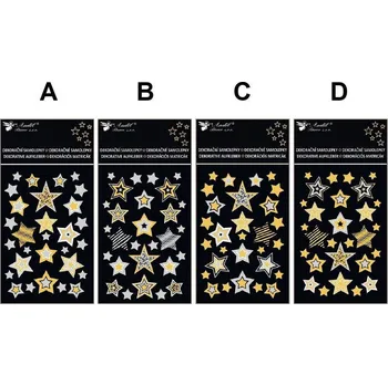 samolepka Samolepky lesklé - Hvězdičky zlato-stříbrné A