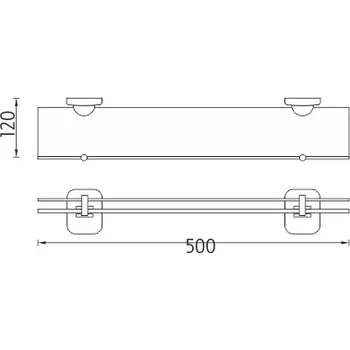Drátěná police Nimco Regál s ohrádkou SI 7291X-26