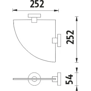 Drátěná police Rohová polica Nimco UNM 13091RB-10