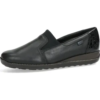 Dámské polobotky Rieker dámské kožené polobotky - černé