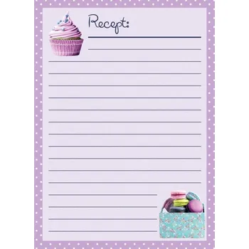 Alvarak Volné listy na recepty děrované A5 - Sladkosti (20 ks)