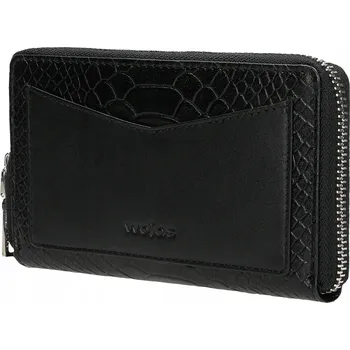 Peněženka Dámská kožená peněženka z pravé kůže KLASICKÁ VELKÁ Wojas černá