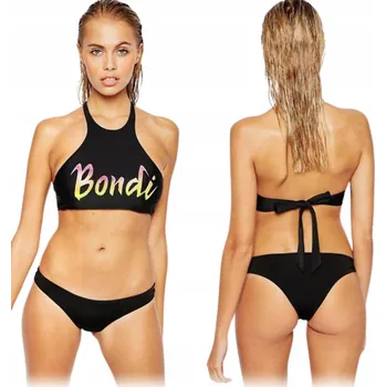 Dámské plavky DVOUDÍLNÉ PLAVKY BIKINI TANGA PLAVECKÉ ZAVAZOVACÍ S