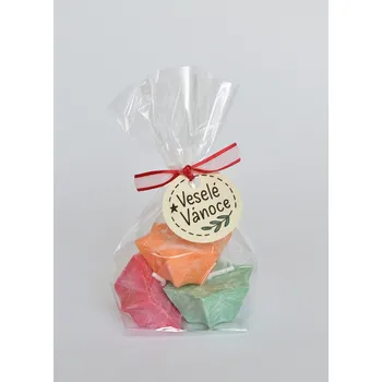 Svíčka Supeko Dáreček Plovoucí svíčky HVĚZDA 3ks oranžovočervené