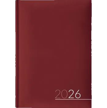 Diář Denní diář 2026 - lamino, A5, bordó