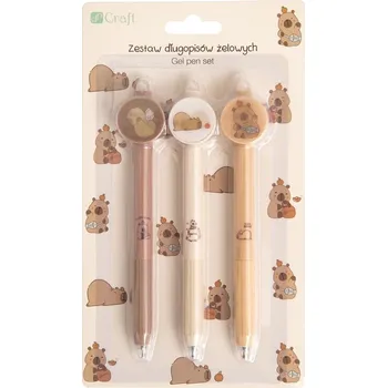 Mazací gelové pero 3ks Kapybara