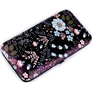 Manikúra v pouzdře s květy, střední, 5 modrá tmavá