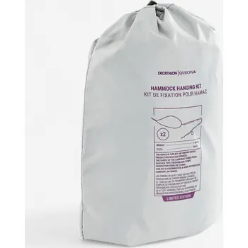 Zahradní nábytek QUECHUA Sada lanek a karabin pro zavěšení hamaky ŠEDÁ