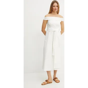 Dámské šaty Bavlněné šaty Weekend Max Mara 2515221036600 béžová 01X, vel. 40