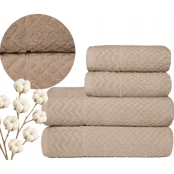 Ručník ARC LUNA Ručník na ruce a do koupele BAVLNĚNÝ 30x50 BÉŽOVÝ hotelový FROTÉ