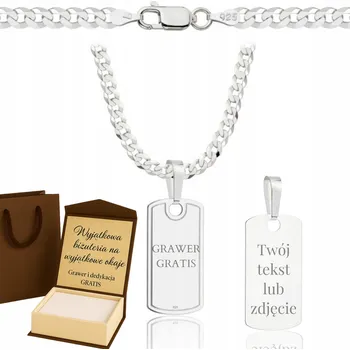 Řetízek PANCR ŘETÍZEK GRAVÍROVÁNÍ STŘÍBRNÉ VOJENSKÁ ZNÁMKA