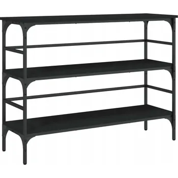 Konferenční stolek Konzolový stolek, černý, 100x32x75 cm, dřevěný kompozit