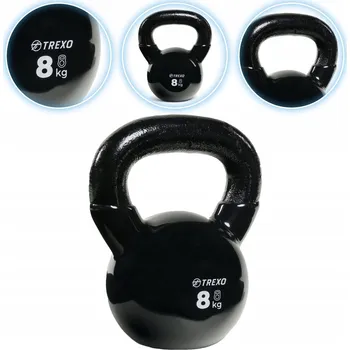 Kettlebell TREXO VKB08 8 kg Označení váhy Litinový Kulatý široký úchop