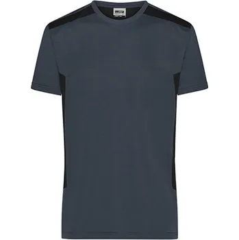 Pánské tričko James&amp;Nicholson Pánské pracovní tričko JN1824 Carbon-Black 4XL
