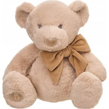plyšák Plyšový medvídek Roger, 32 cm, béžový, s mašlí.
