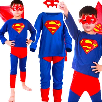 Karnevalový kostým KOSTÝM SUPERMAN PŘEVLEK SUPERMANA PRO CHLAPCE KOSTÝM NA PLES PLÁŠŤ