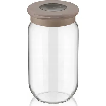 Dóza na potraviny Skleněná dóza s víčkem QLUX 1l MIX barev