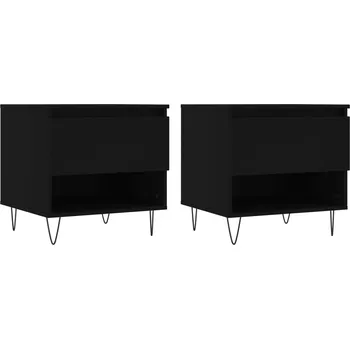 Konferenční stolek Konferenční stolky 2 ks černé 50 x 46 x 50 cm kompozitní dřevo