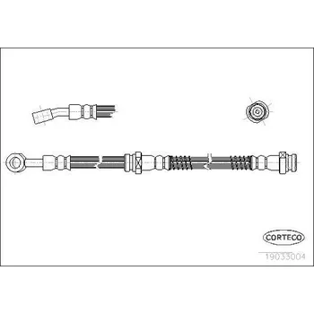 Brzdová hadice Brzdová hadice CORTECO 19033004