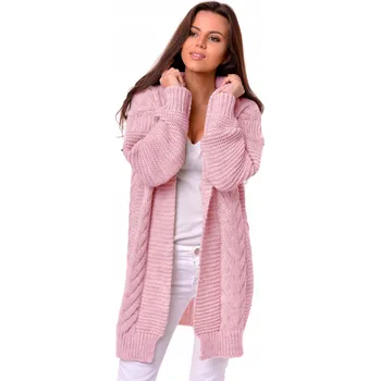 Dámský svetr Setin dámský svetr růžový oversize do půlky stehen univerzální velikost