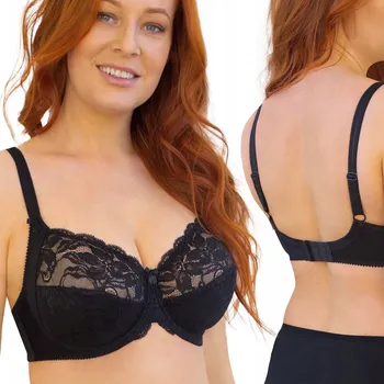 Podprsenka Dámská podprsenka velká velikost široká ramínka měkká krajková Kleo 95D