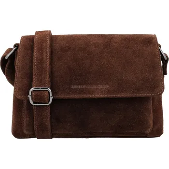 Kabelka BRAZOS 25x16x6cm, DARK BROWN, kožená kabelka Hide&Stitches