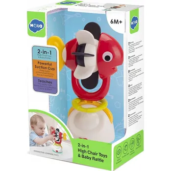 HRAČKA PRO DĚTI SENZORICKÁ BAREVNÁ HRAČKA KOUSÁTKO RYBKA 2v1 6 m HOLA