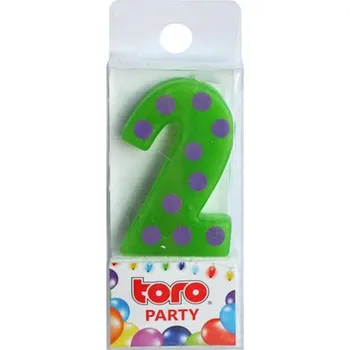 Dortová svíčka Dortová svíčka číslice "2" TORO zapichovací 4,5cm