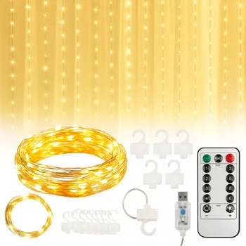 Vánoční světelný závěs Textilomanie Star Rain LED světelný závěs 3 x 3 m teplá bílá