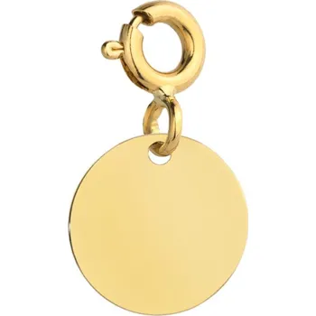 Přívěsek VÝJIMEČNÝ ZLATÝ PŘÍVĚSEK Au 585 KOLEČKO s Gravírování