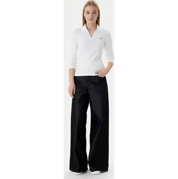 Dámská halenka Calvin Klein Halenka Ls Woven Label LV047E203G Bílá Slim Fit S
