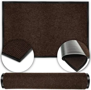 ROHOŽKA PŘED DVEŘE VSTUPNÍ ČISTICÍ ZÓNA VELKÁ HNĚDÁ VENKOVNÍ 80x120CM