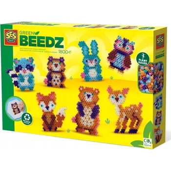 Dřevěná hračka ZAŽEHLOVACÍ KORÁLKY - LESNÍ ZVÍŘÁTKA 5+ SES 06407