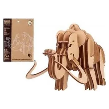 Dřevěná hračka Puzzle drewniane 3D mityczne mamut prehistoryczny