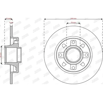 Brzdový systém Brzdový kotouč JURID 563402J-1