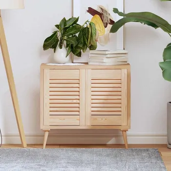 Interiérové dveře vidaXL Skříňové dveře Louvred Design 2 ks 39,5x29,5 cm [4015898] Barva: Přírodní