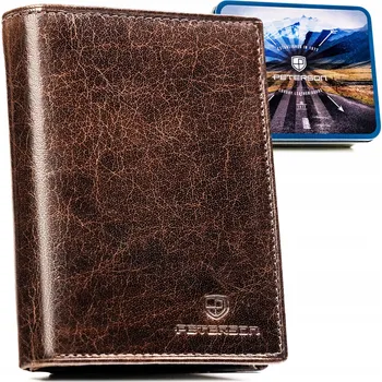 Peněženka Elegantní pánská kožená peněženka dárek k Vánocům Peterson s RFID