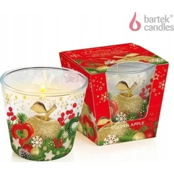 Svíčka Parafínová vonná svíčka Vánoční večer Zlaté jablko Bartek Candles 1 ks
