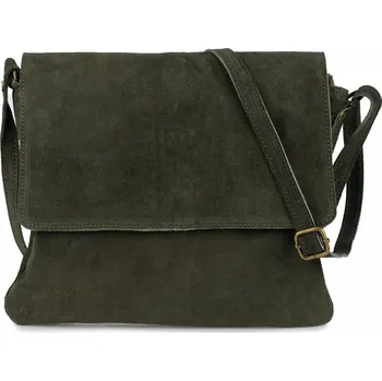 Kabelka Beltimore kabelka přes rameno z pravé kůže zelená