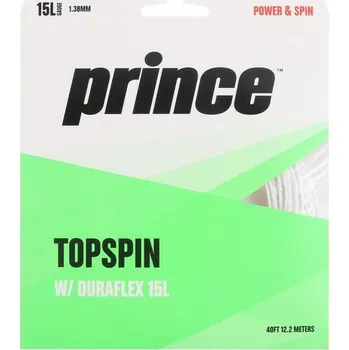 Tenis PRINCE Tenisové struny Prince Topspin Duraflex BÍLÁ