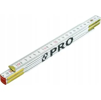 metr Pro skládací dřevěná měrka 2 m, dvojitě lakované bukové dřevo