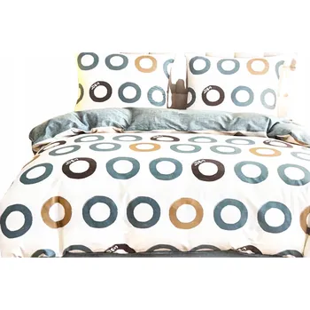 Povlečení Exkluzivní bílé povlečení se vzorem Cotton World 100% bavlna 200x220 cm