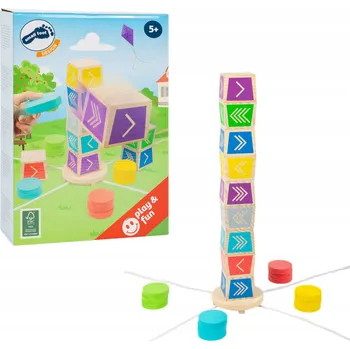 Dřevěná hračka DOVEDNOSTNÍ HRA DŘEVĚNÉ STAVEBNICE STAVĚNÍ VĚŽE Small Foot