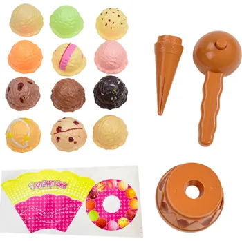 Dětská kuchyňka Dětská zmrzlinová sada na hraní Kuchyňská hračka pro děti Simulace prodeje zmrzliny Kopečky kornout naběračka Dárek