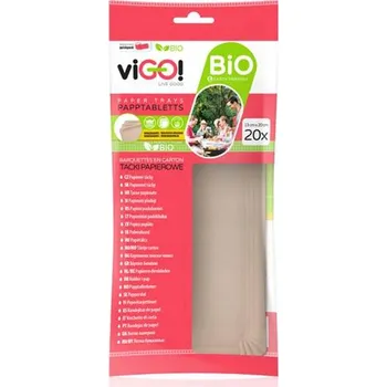 Jednorázové nádobí Quickpack viGO! Bio Papírové tácky 13 cm x 20 cm, 20 kusů