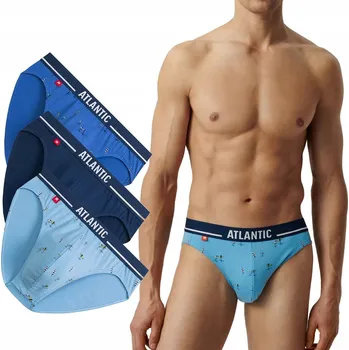 Pánské oblečení 3-BALENÍ Pánské sportovní slipy slipy bavlna Atlantic XL