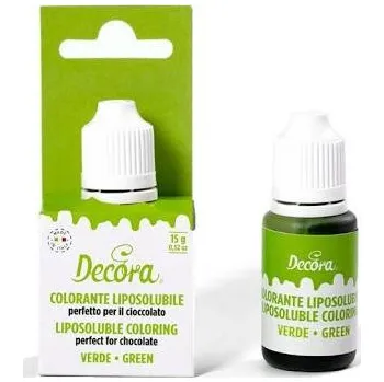 Barva do tuků 15g zelená - Decora