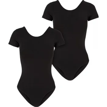 Body Ladies Organic Stretch Jersey Body 2-Pack - black+black XS