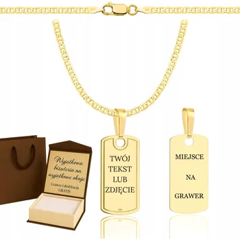 Řetízek Dámský ŘETÍZEK řetízek + GUCCI PSÍ VOJENSKÁ ZNÁMKA S PLNÝM DÁREK 925/585 jako GRAVÍROVÁNÍ