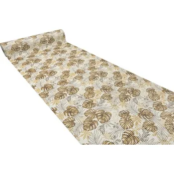 Koberec Koupelnová pěnová rohož 265B Monstera béžová